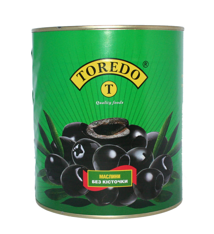 Маслины "Торедо" черн. б/к 3100гр ж/б