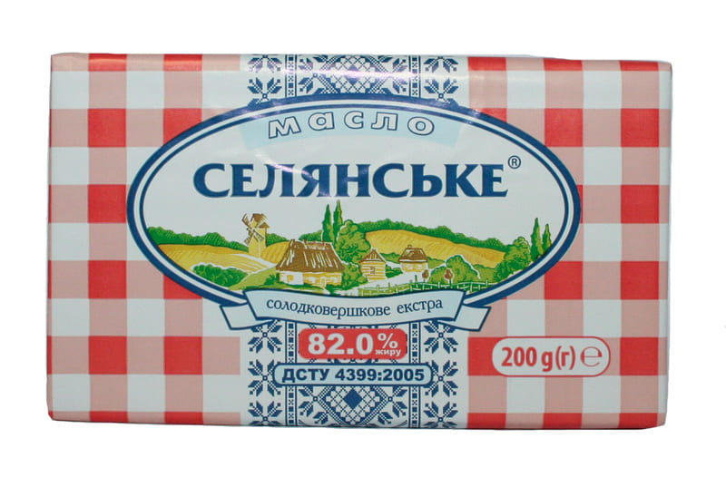 Масло вершкове " Селянське"  82% 200 гр