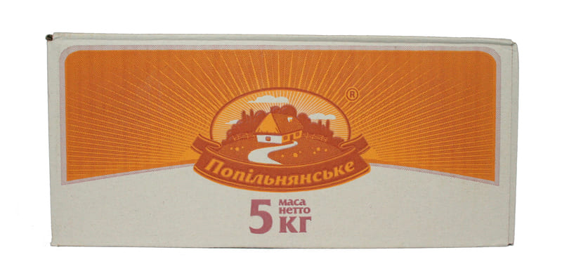 Сливочное масло "Попельнянське " 72,5% 5/ящ