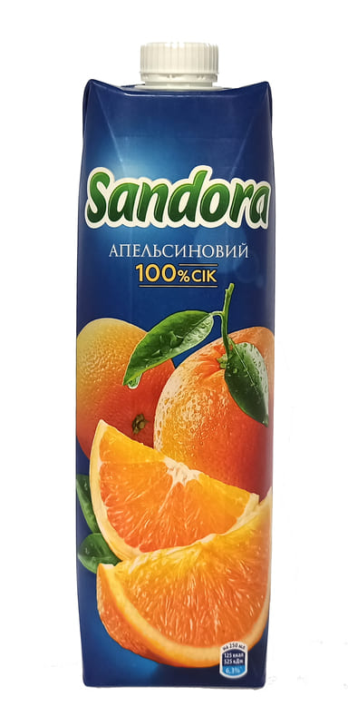 Сок Сандора апельсиновый 1л Tetra Pak
