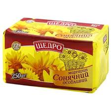 Маргарин ТМ Щедро "Пампушок" 72% 250гр/уп