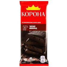 Шоколад "Корона" Чорна 56% 90гр