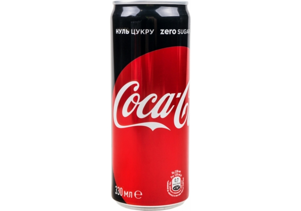 Напиток "Coca-Cola" без цукру 0,33л ж/б